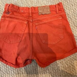 Levi's Orange Jeans Shorts